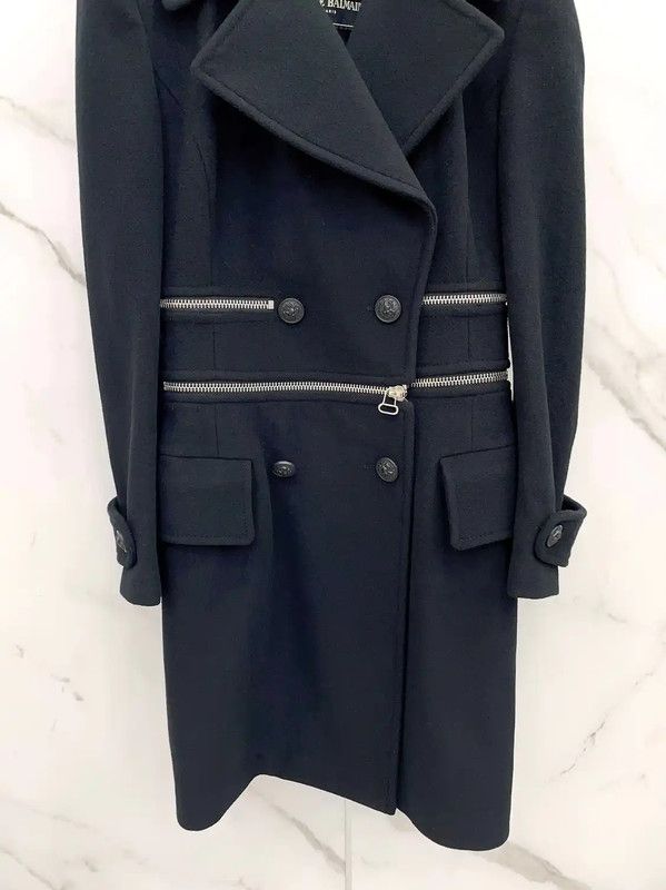 Balmain Balmain Women's Wool Black Coat 0089 Size S / US 4 / IT 40 - 5 Thumbnail