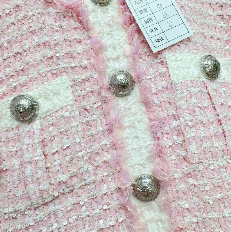 Balmain Balmain Pink Wool Blend Dress for Women 0089 Size S / US 4 / IT 40 - 4 Thumbnail