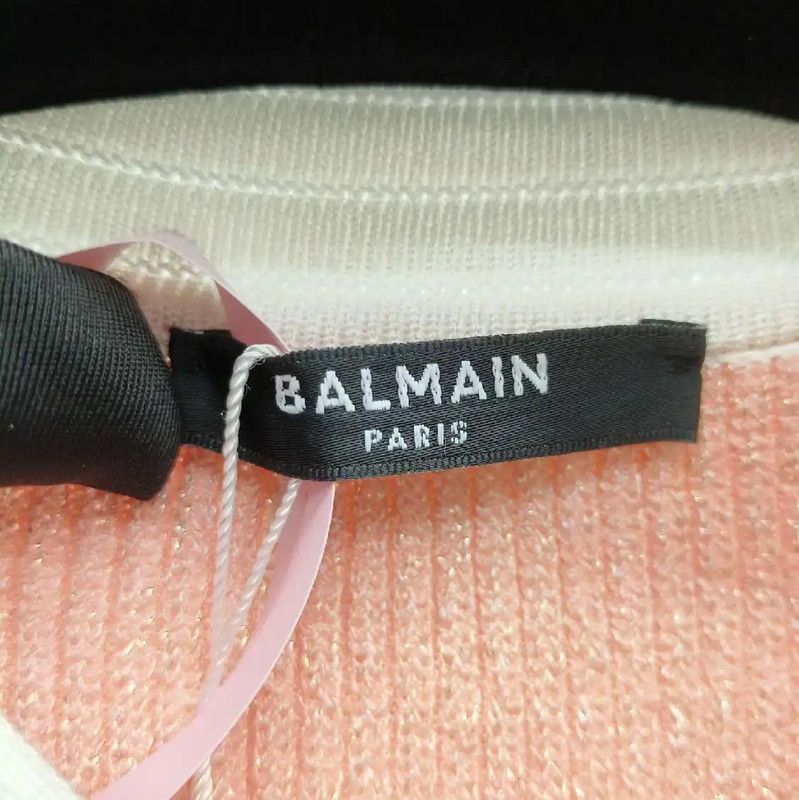 Balmain Balmain Pink Cardigan for Women 0089 Size M / US 6-8 / IT 42-44 - 5 Thumbnail