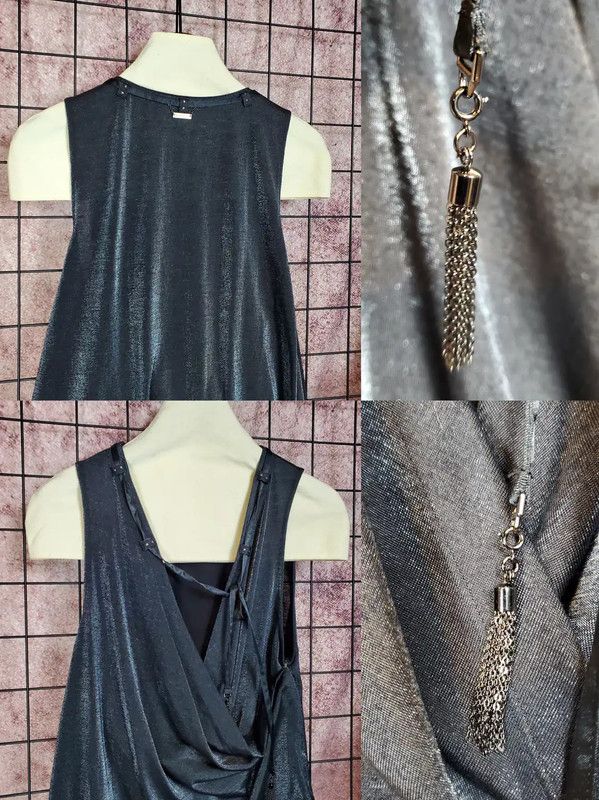 Balmain Balmain Black Sleeveless Summer Top for Women 0089 Size S / US 4 / IT 40 - 8 Thumbnail
