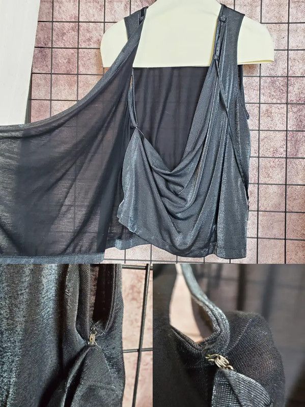 Balmain Balmain Black Sleeveless Summer Top for Women 0089 Size S / US 4 / IT 40 - 7 Thumbnail