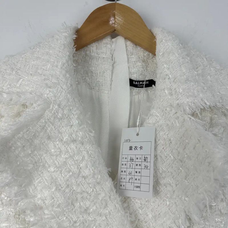 Balmain Balmain White Cotton Dress Size S 0089 Size S / US 4 / IT 40 - 3 Thumbnail