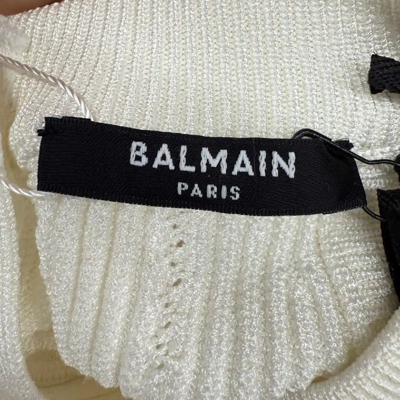 Balmain Balmain White Wool Dress Size XXL 0089 Size XXL / US 16-18 / IT 52-54 - 5 Thumbnail