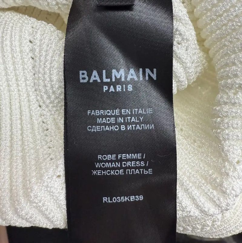 Balmain Balmain White Wool Dress Size XXL 0089 Size XXL / US 16-18 / IT 52-54 - 3 Thumbnail