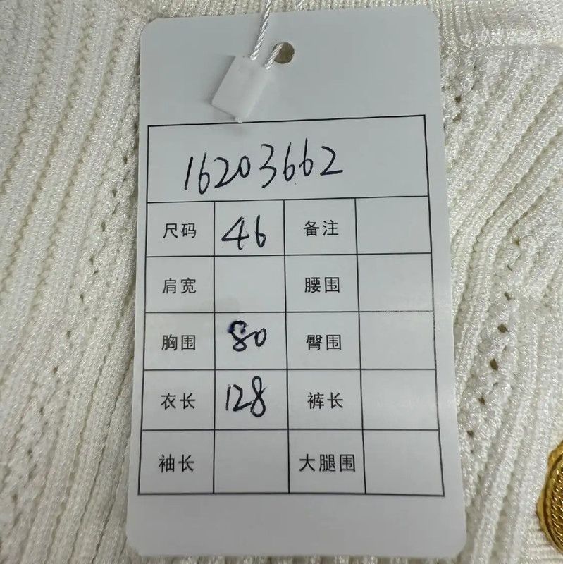 Balmain Balmain White Wool Dress Size XXL 0089 Size XXL / US 16-18 / IT 52-54 - 6 Thumbnail