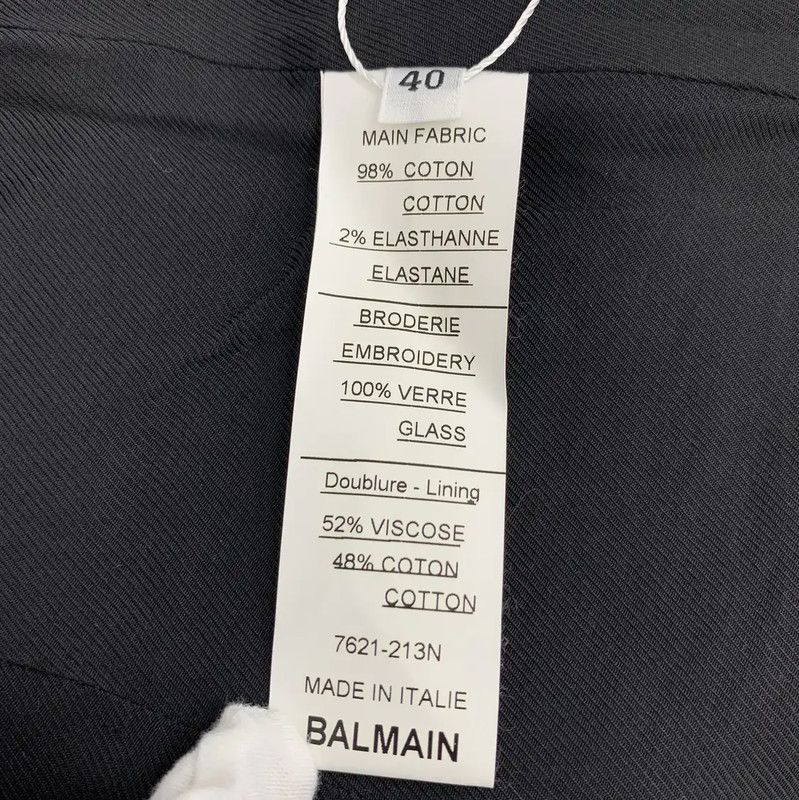 Balmain Balmain Black Cotton Women's Jacket 0089 Size M / US 6-8 / IT 42-44 - 6 Thumbnail