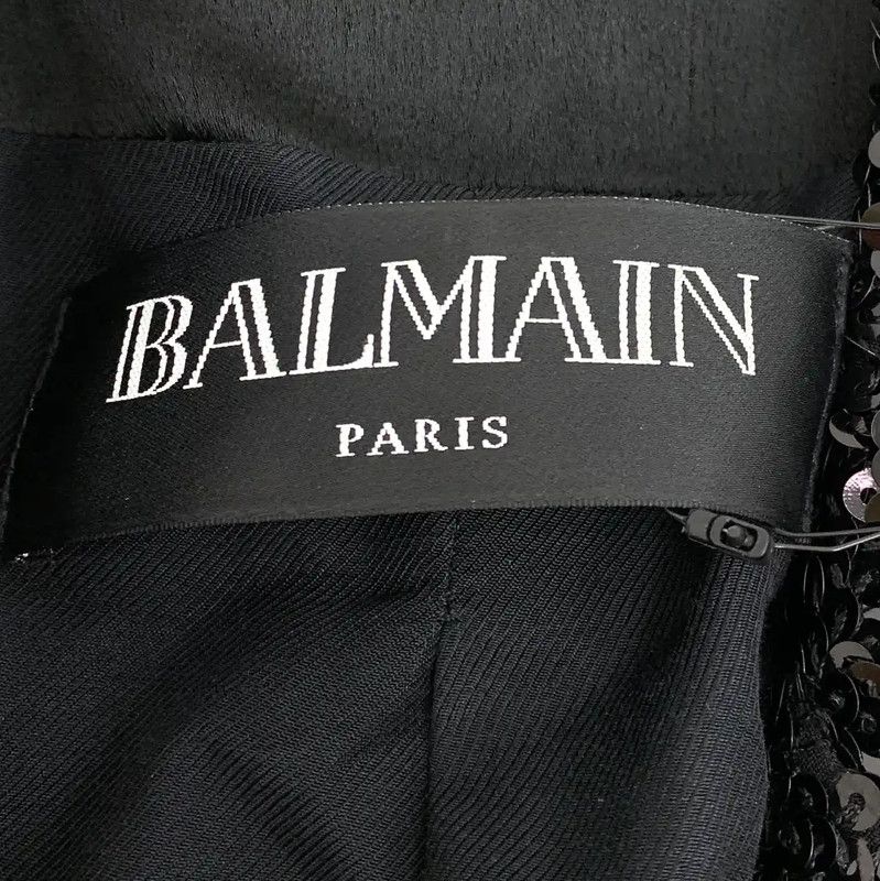 Balmain Balmain Black Sequin Jacket Size S 0089 Size S / US 4 / IT 40 - 6 Thumbnail