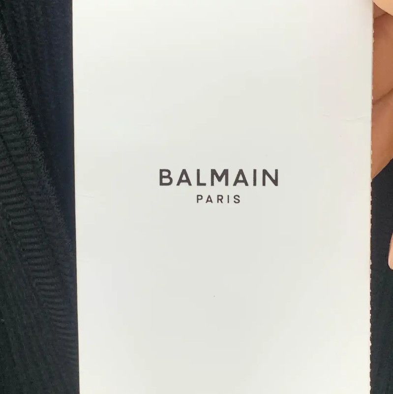 Balmain Balmain Black Cotton Long Sleeve Dress 0089 Size S / US 4 / IT 40 - 7 Thumbnail