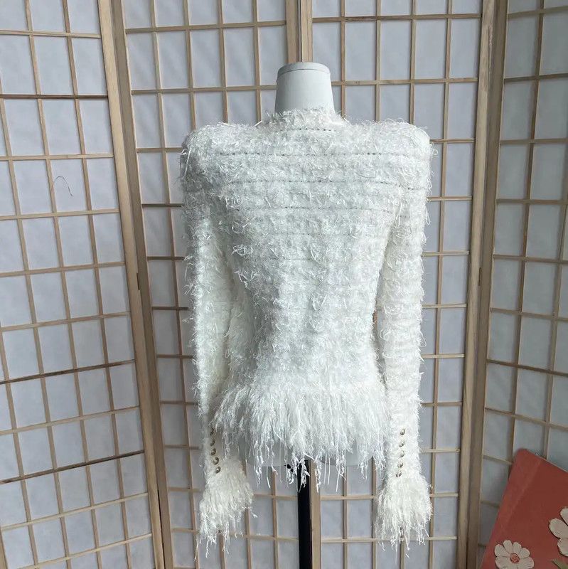 Balmain Balmain White Wool Women's Jacket XS 0089 Size XS / US 0-2 / IT 36-38 - 2 Thumbnail