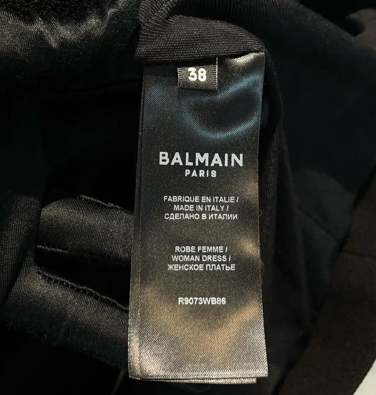 Balmain Balmain Black Wool Long Sleeve Dress 0089 Size S / US 4 / IT 40 - 9 Thumbnail