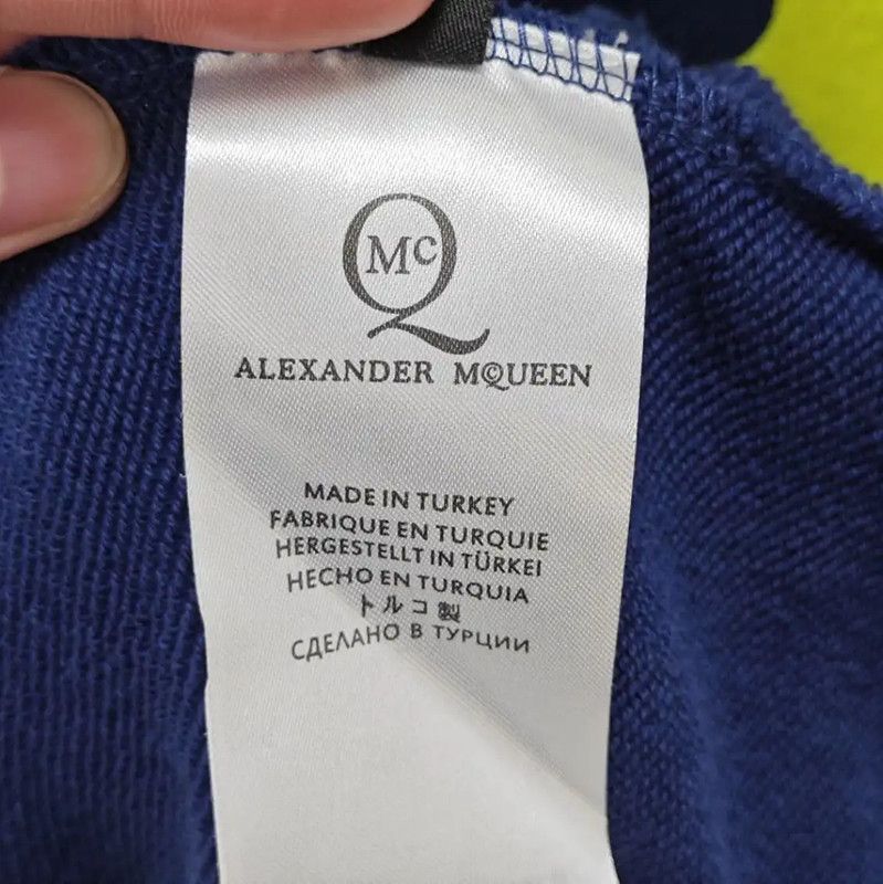 Alexander McQueen Alexander McQueen Blue Cotton Sweatshirt with Print 0089 Size S / US 4 / IT 40 - 6 Thumbnail