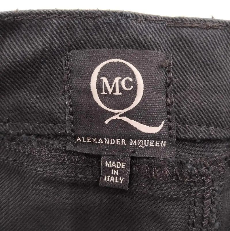 Alexander McQueen Alexander McQUEEN Black Cotton Skirt for Summer 0089 Size 24" / US 00 / IT 34 - 4 Thumbnail