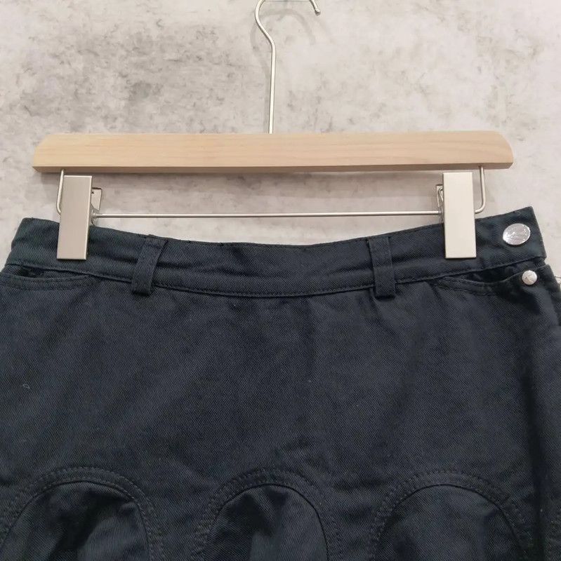 Alexander McQueen Alexander McQUEEN Black Cotton Skirt for Summer 0089 Size 24" / US 00 / IT 34 - 3 Thumbnail