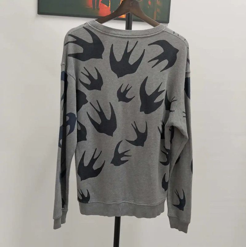 Alexander McQueen Alexander McQueen Gray Cotton Women's Sweatshirt 0089 Size S / US 4 / IT 40 - 2 Thumbnail