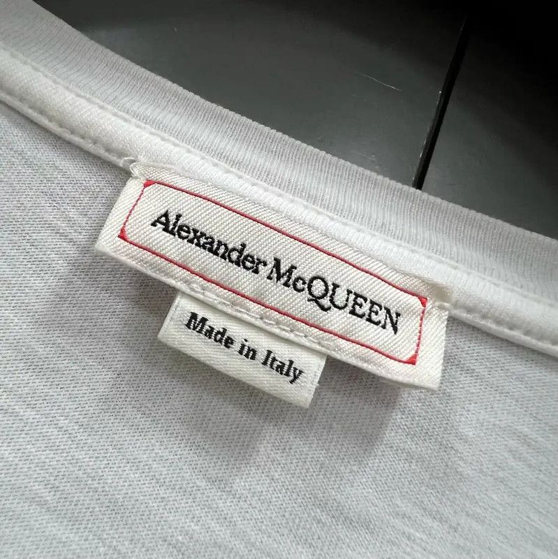 Alexander McQueen Alexander McQueen Summer White Logo Short Sleeve T-Shirt 0089 Size ONE SIZE - 3 Thumbnail