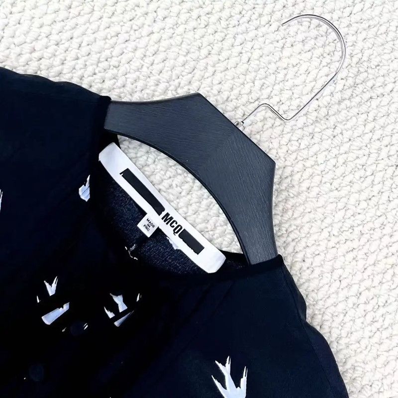 Alexander McQueen Alexander McQUEEN Black Polyester Long Sleeve Shirt 0089 Size S / US 4 / IT 40 - 3 Thumbnail
