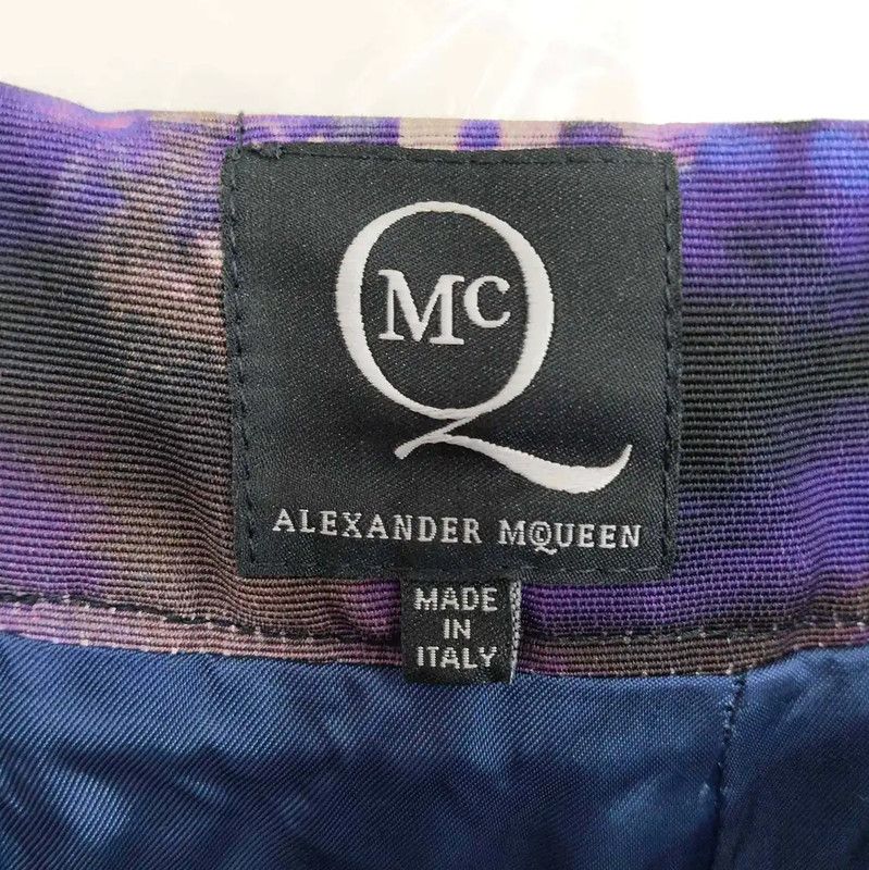 Alexander McQueen Alexander McQueen Summer Blue Purple A-line Skirt 0089 Size 23" - 4 Thumbnail