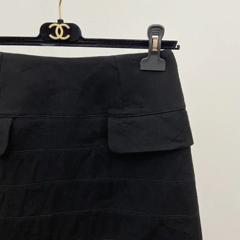 Alexander McQueen Alexander McQueen Black Wool Mini Skirt 0089 Size 23" - 3 Thumbnail