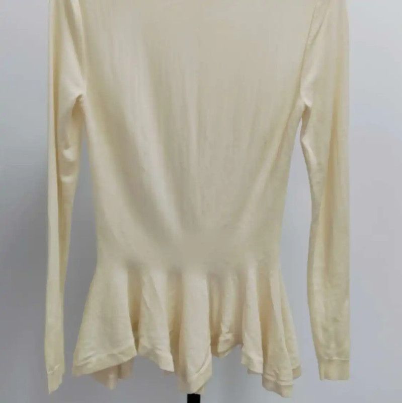 Alexander McQueen Alexander McQueen Women’s Cream Cotton Pullover 0089 Size M / US 6-8 / IT 42-44 - 5 Thumbnail