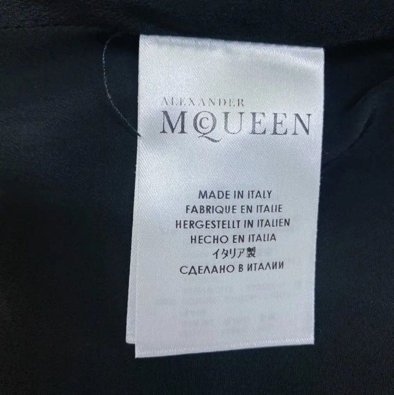Alexander McQueen Alexander McQueen Black Cotton Skirt for Women 0089 Size 23" - 6 Thumbnail