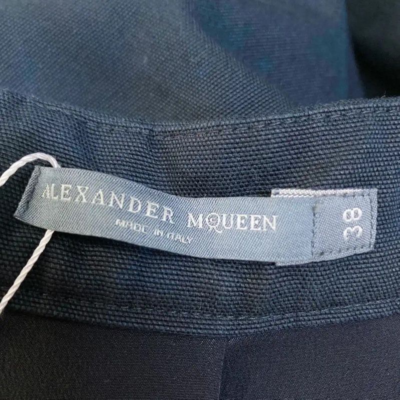 Alexander McQueen Alexander McQueen Black Cotton Skirt for Women 0089 Size 23" - 8 Thumbnail