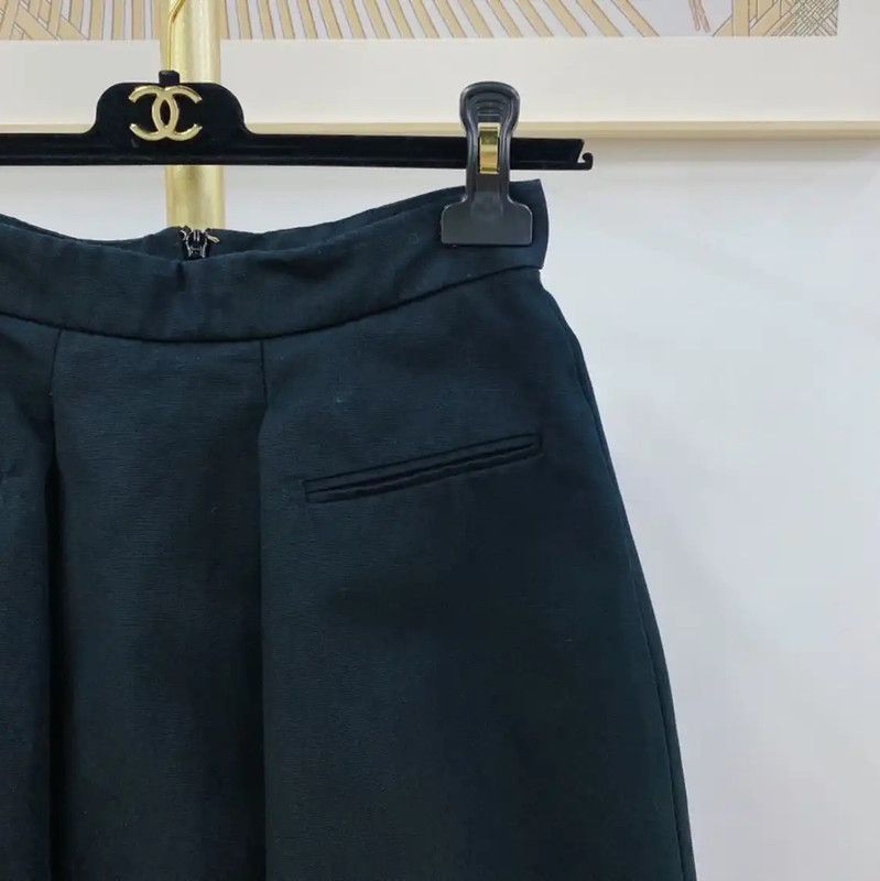 Alexander McQueen Alexander McQueen Black Cotton Skirt for Women 0089 Size 23" - 3 Thumbnail