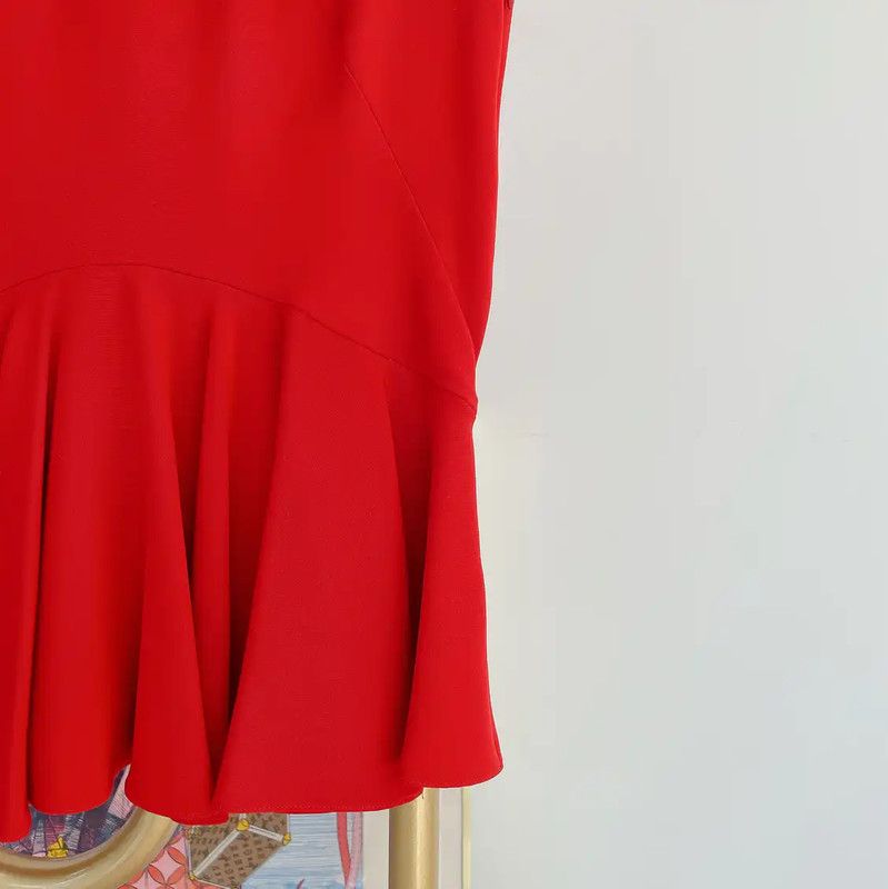 Alexander McQueen Alexander McQueen Red Silk Sleeveless Top 0089 Size M / US 6-8 / IT 42-44 - 4 Thumbnail