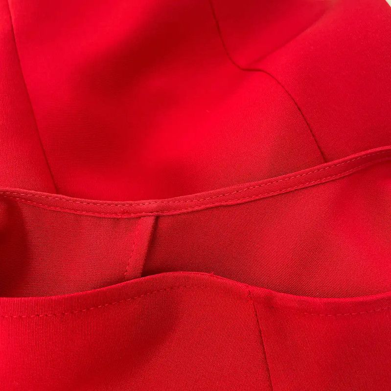 Alexander McQueen Alexander McQueen Red Silk Sleeveless Top 0089 Size M / US 6-8 / IT 42-44 - 6 Thumbnail