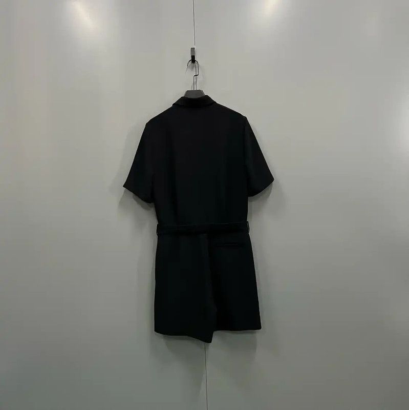 Alexander McQueen Alexander McQueen Summer Black Cotton Short Dress 0089 Size ONE SIZE - 2 Thumbnail