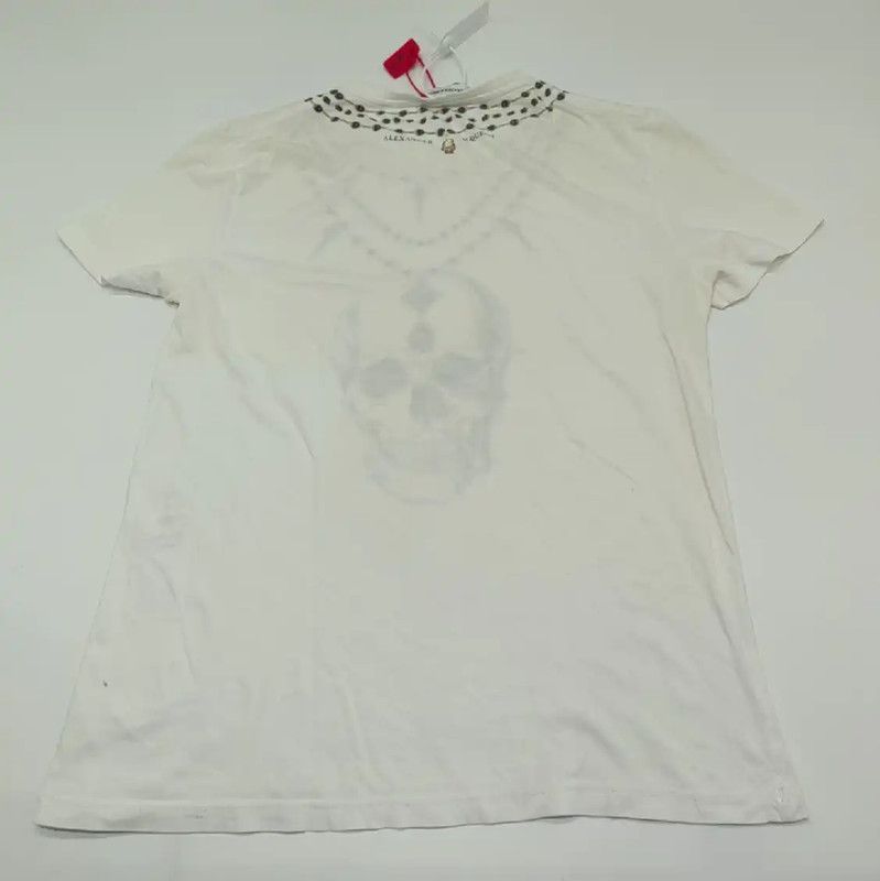Alexander McQueen Alexander McQueen Skull Print Cotton T-Shirt 0089 Size XS / US 0-2 / IT 36-38 - 2 Thumbnail
