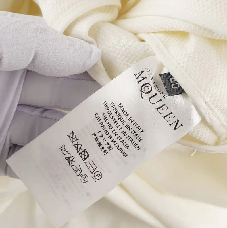 Alexander McQueen Alexander McQUEEN Pleated White Summer Dress 0089 Size S / US 4 / IT 40 - 3 Thumbnail