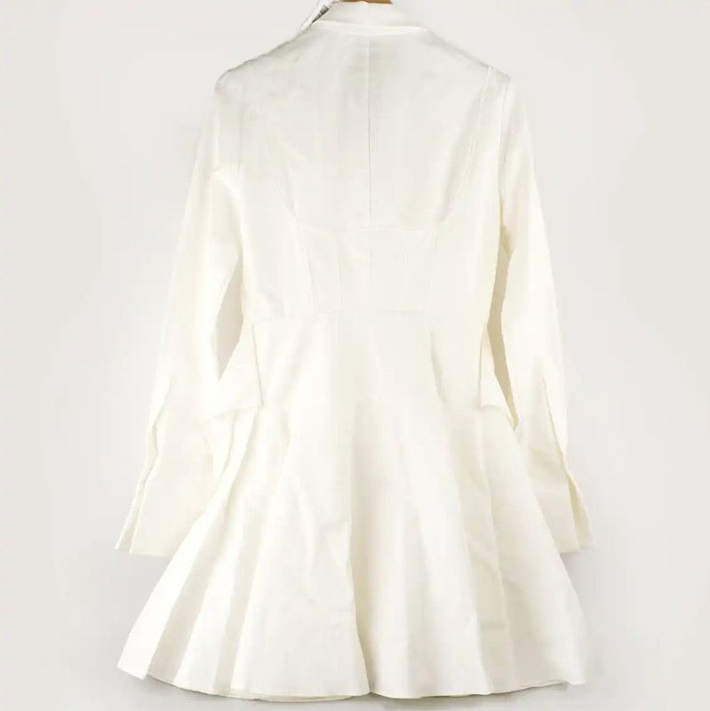 Alexander McQueen Alexander McQUEEN Pleated White Summer Dress 0089 Size S / US 4 / IT 40 - 2 Thumbnail