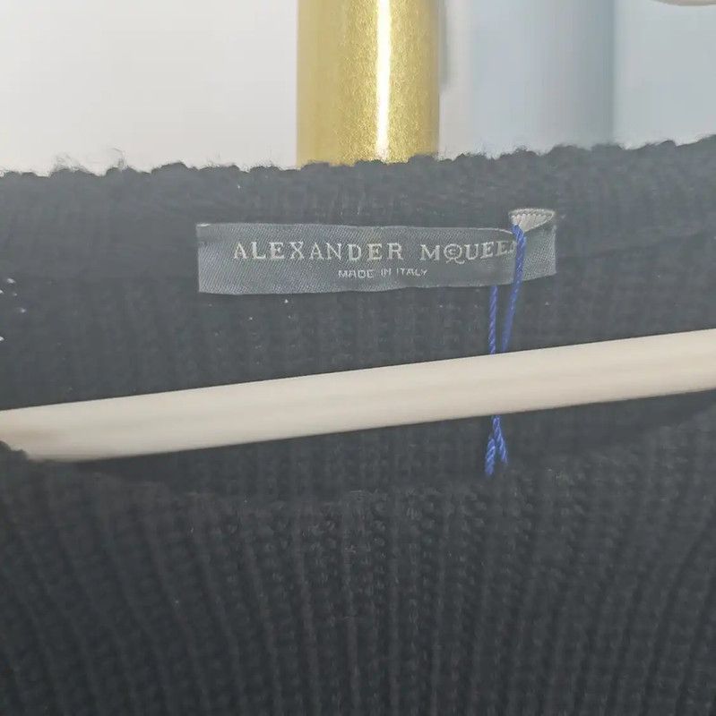 Alexander McQueen Alexander McQueen Black Wool Pullover Sweater 0089 Size M / US 6-8 / IT 42-44 - 2 Thumbnail