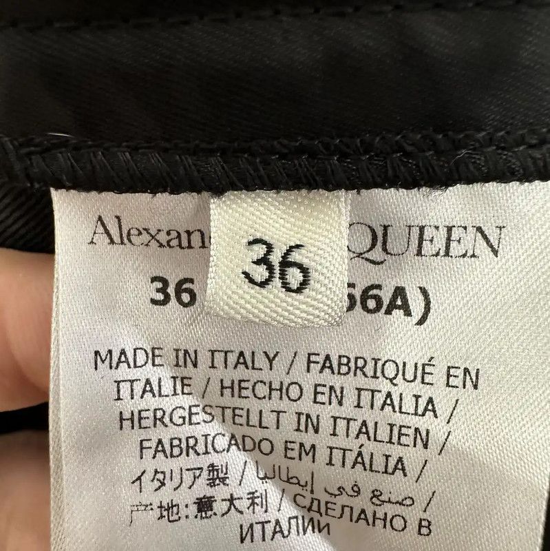 Alexander McQueen Alexander McQueen Black Wool Casual Pants 0089 Size 22" - 5 Thumbnail