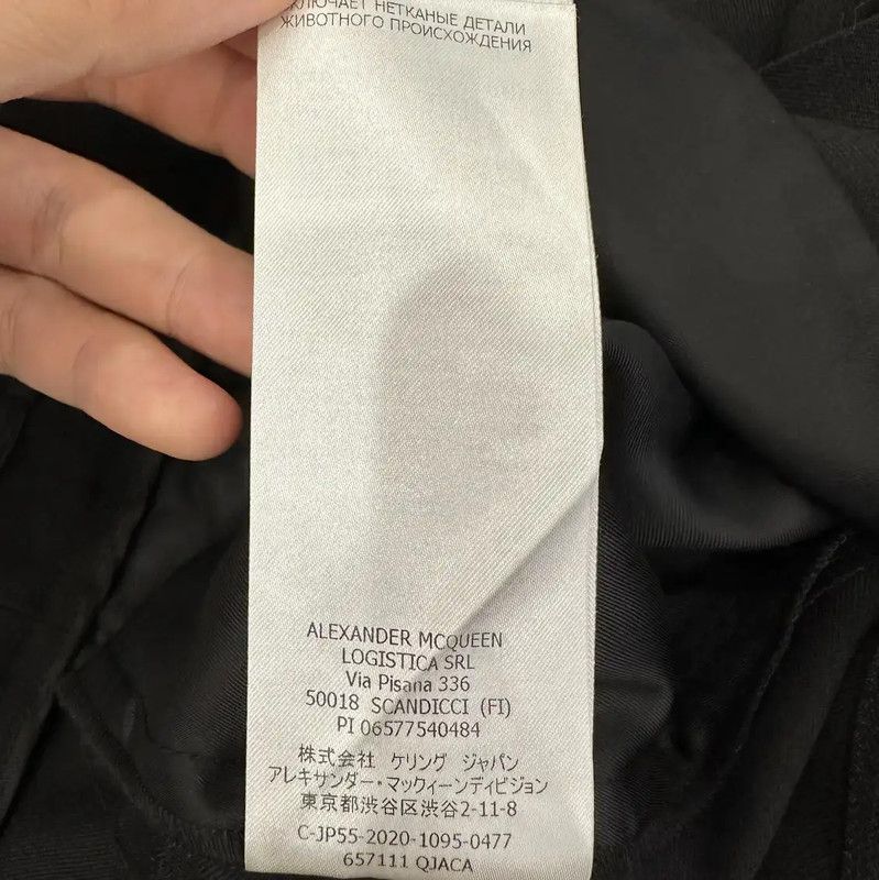 Alexander McQueen Alexander McQueen Black Wool Casual Pants 0089 Size 22" - 9 Thumbnail