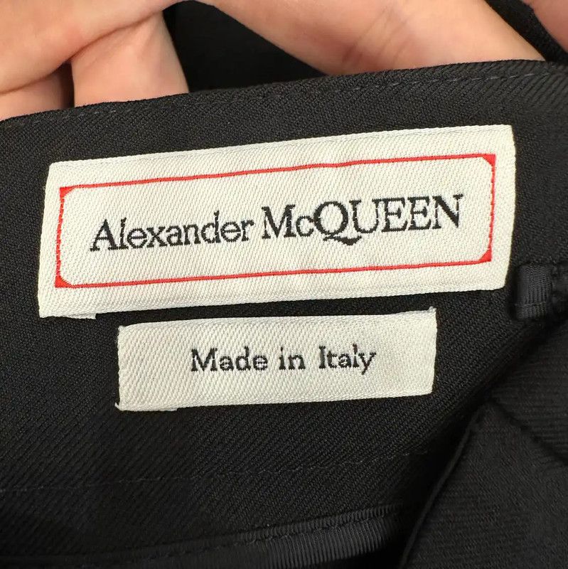 Alexander McQueen Alexander McQueen Black Wool Casual Pants 0089 Size 22" - 4 Thumbnail