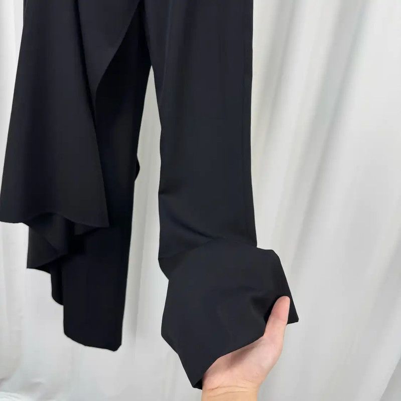 Alexander McQueen Alexander McQueen Black Cotton Irregular Logo Pants 0089 Size 36" / US 14 / IT 50 - 4 Thumbnail