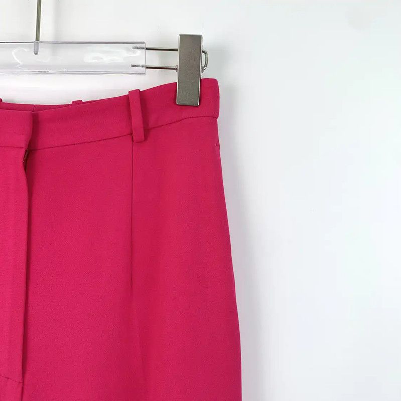 Alexander McQueen Alexander McQueen Pink Casual Pants for Women 0089 Size 26" / US 2 / IT 38 - 3 Thumbnail
