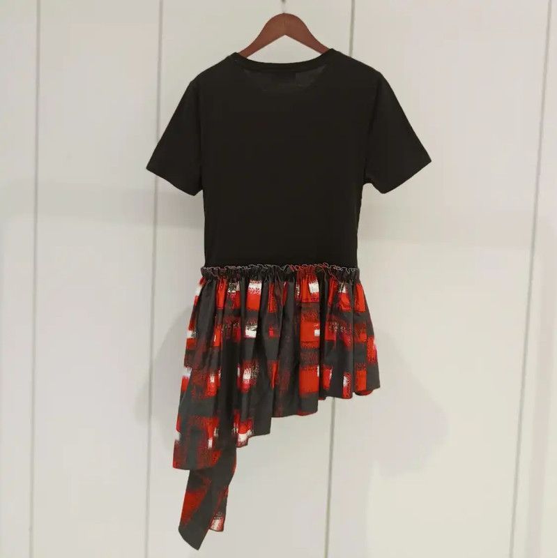 Alexander McQueen Alexander McQueen Asymmetrical Black Cotton Dress 0089 Size S / US 4 / IT 40 - 2 Thumbnail