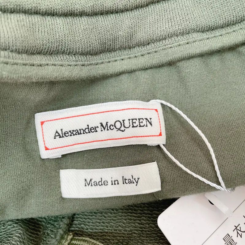 Alexander McQueen Alexander McQueen Green Cotton Printed Casual Pants 0089 Size 26" / US 2 / IT 38 - 5 Thumbnail