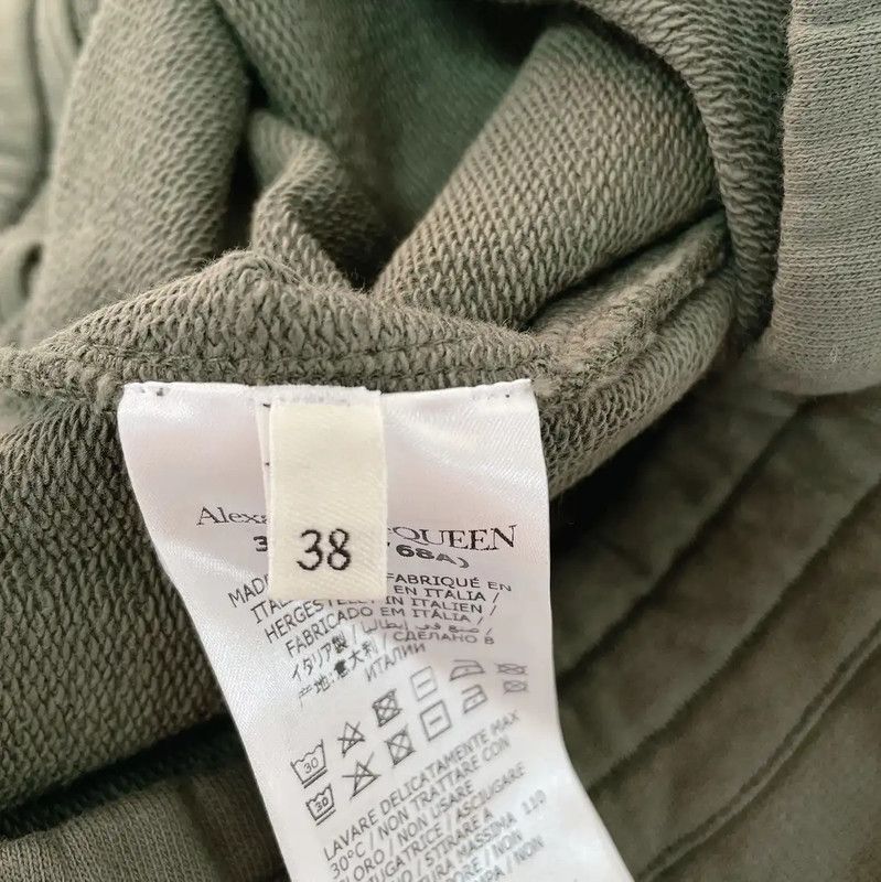 Alexander McQueen Alexander McQueen Green Cotton Printed Casual Pants 0089 Size 26" / US 2 / IT 38 - 8 Thumbnail
