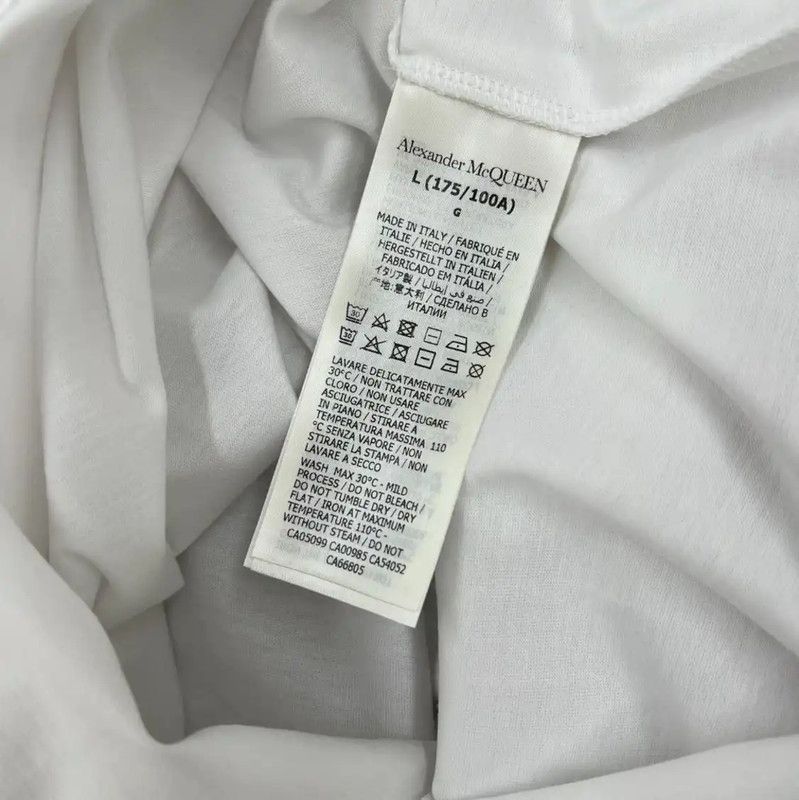 Alexander McQueen Alexander McQueen Oversized White Cotton T-Shirt 0089 Size XL / US 12-14 / IT 48-50 - 7 Thumbnail