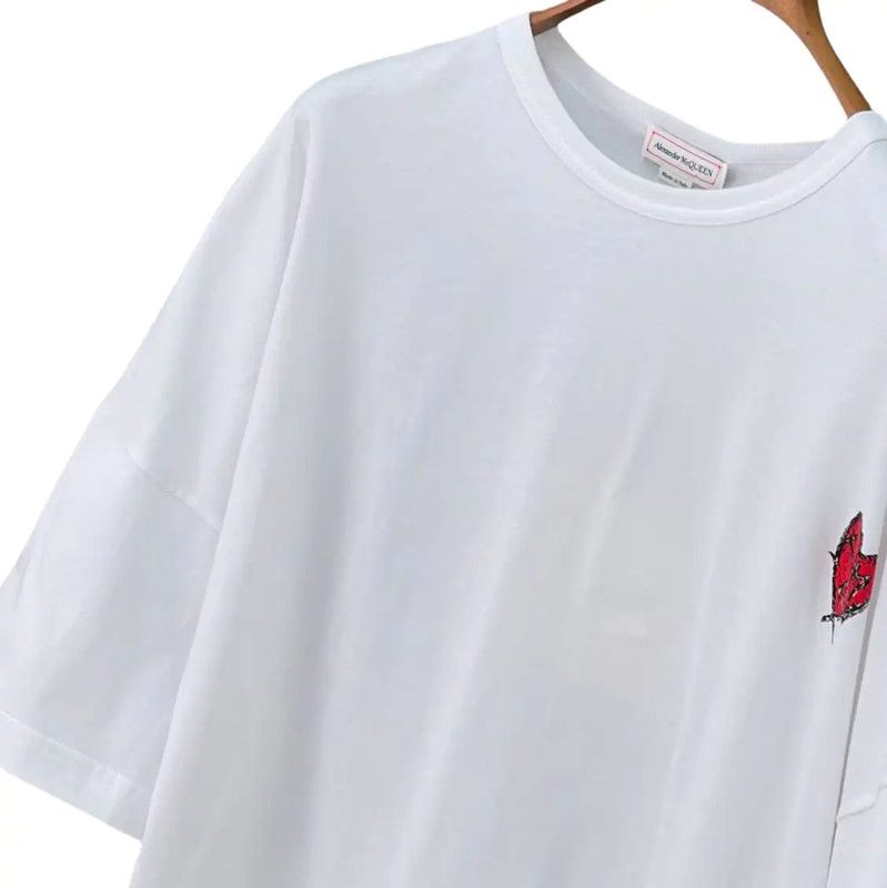 Alexander McQueen Alexander McQueen Summer White Short Sleeve T-shirt 0089 Size L / US 10 / IT 46 - 5 Thumbnail