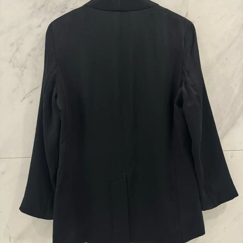 Alexander McQueen Alexander McQueen Black Silk Long Sleeve Cardigan 0089 Size L / US 10 / IT 46 - 2 Thumbnail