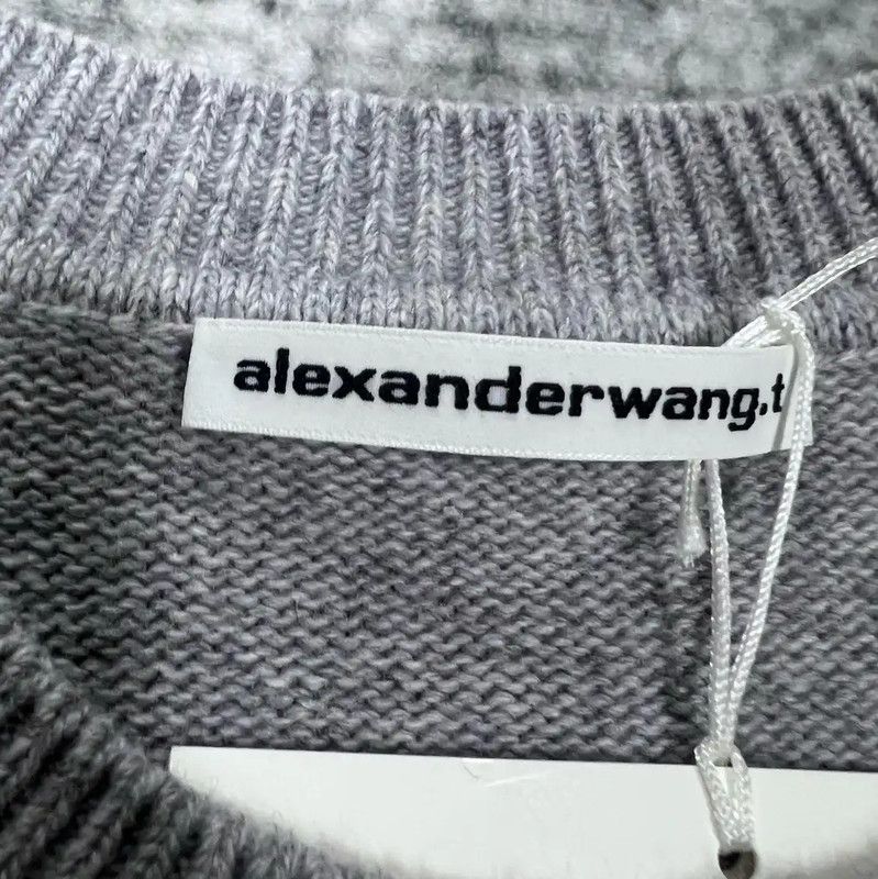 Alexander McQueen Alexander McQueen Women's Grey Wool Sweater 0089 Size L / US 10 / IT 46 - 3 Thumbnail