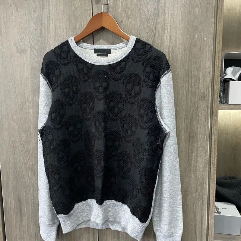 Alexander McQueen Alexander McQueen Women's Black Leather Sweatshirt 0089 Size S / US 4 / IT 40 - 3 Thumbnail