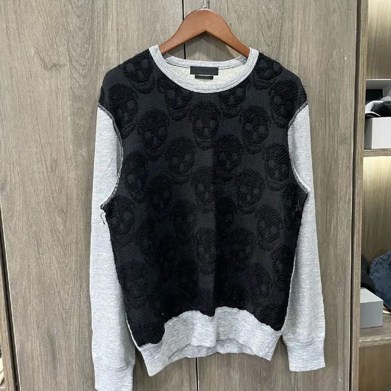 Alexander McQueen Alexander McQueen Women's Black Leather Sweatshirt 0089 Size S / US 4 / IT 40 - 6 Thumbnail
