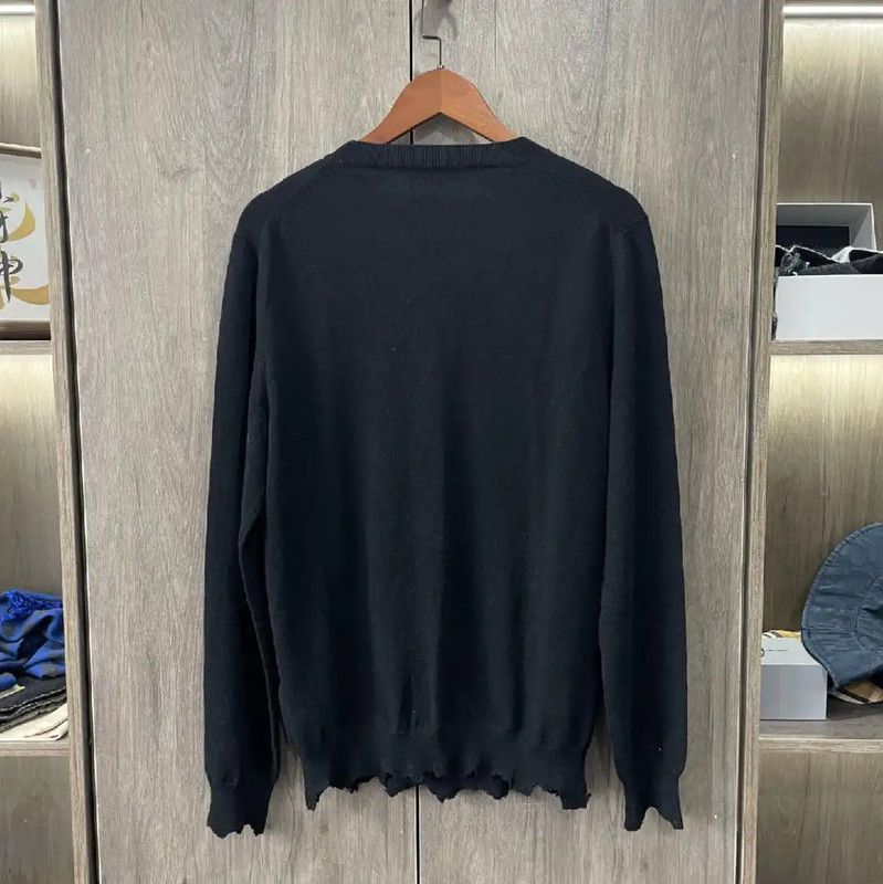Alexander McQueen Alexander McQueen Black Leather Pullover Sweater 0089 Size M / US 6-8 / IT 42-44 - 2 Thumbnail