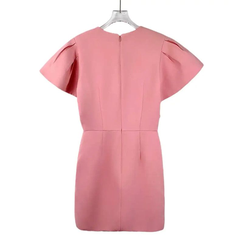 Alexander McQueen Alexander McQueen Pink Wool Dress Size M 0089 Size M / US 6-8 / IT 42-44 - 2 Thumbnail