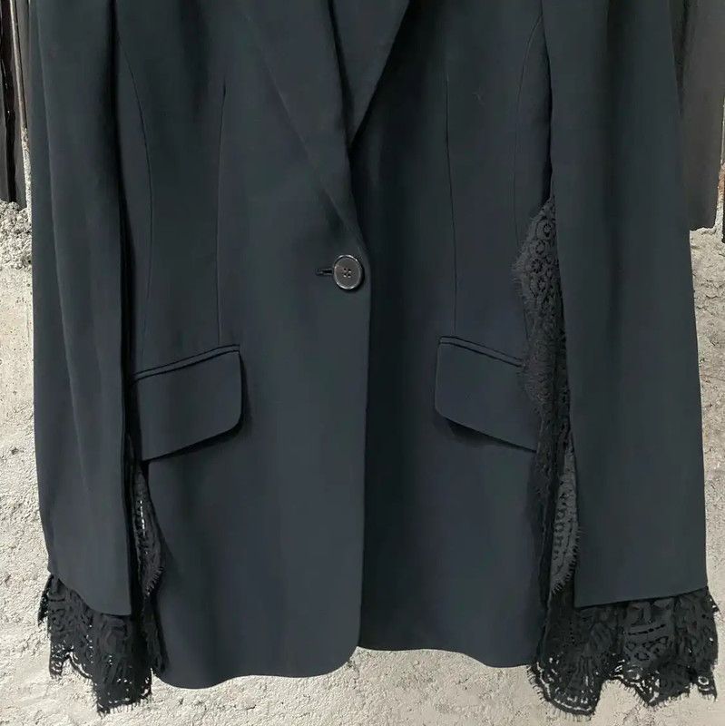 Alexander McQueen Alexander McQueen Women's Black Jacket for Spring Autumn 0089 Size ONE SIZE - 4 Thumbnail